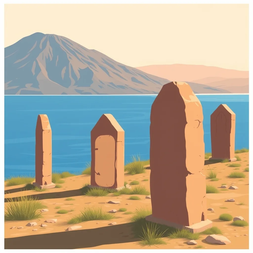 Van Gölü Kıyısında Piknik illustrator