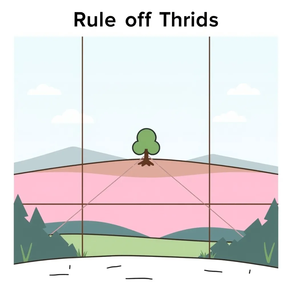 Üçte birler kuralı ile manzara çerçeveleme