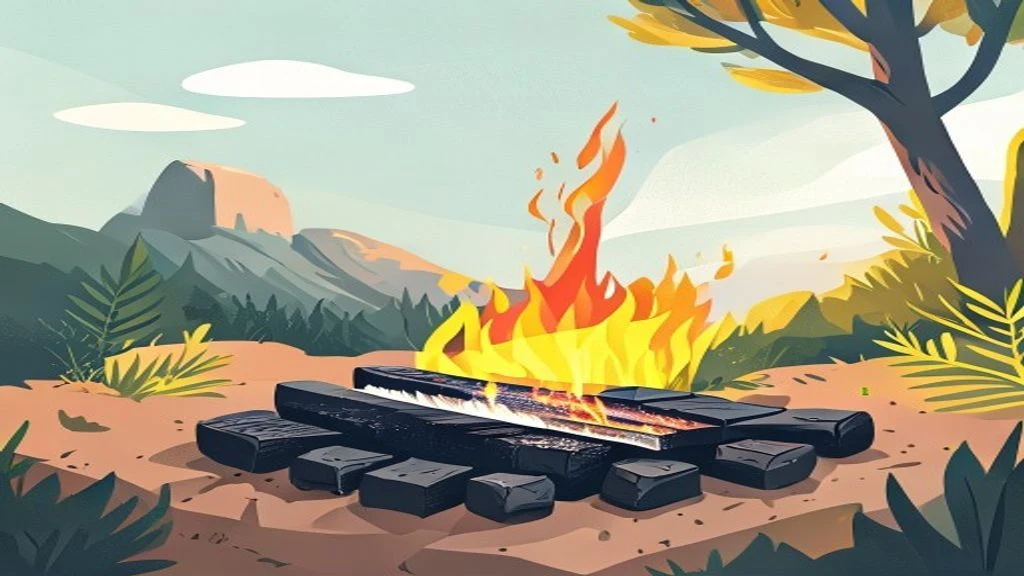 Yakıcı ile kömürün tutuşturulması