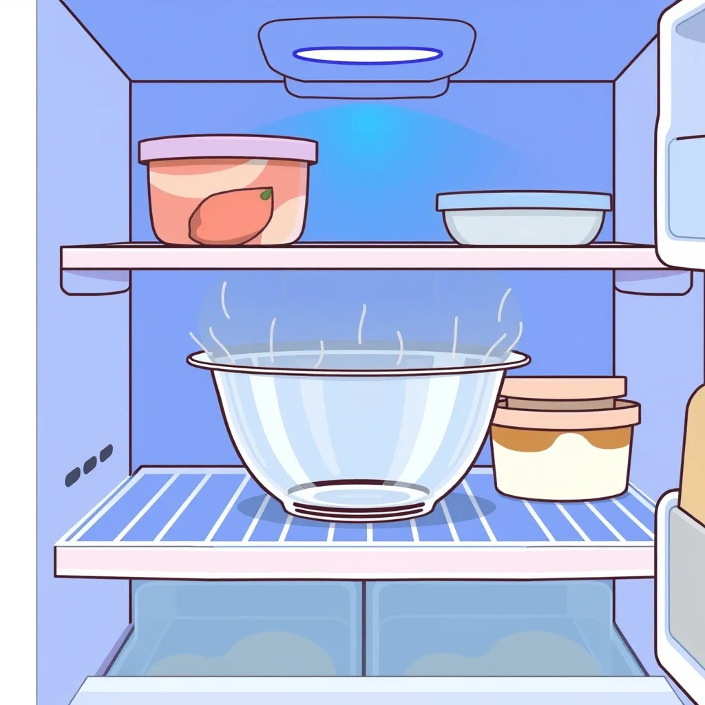 Marine edilmiş etin streç filmle kapatılıp buzdolabı rafına konulması